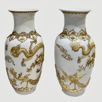 Парные вазы Blanc de Chine, Китай, XX век